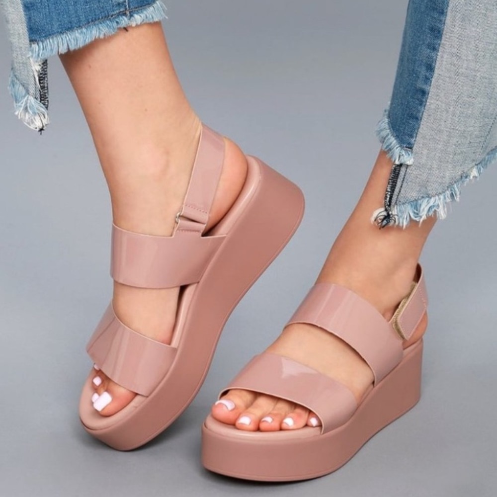 Steve Madden dark blush platform sandals size 8.5